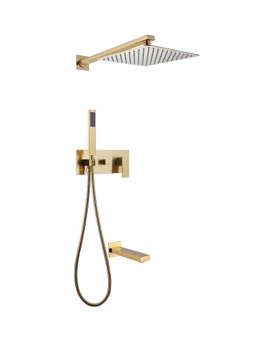 Душевая система Abber Daheim AF8217G Золото матовое