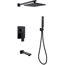 Душевая система Abber Weiss Insel AF8017B Черная матовая