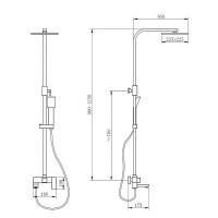 Душевая система Abber Daheim AF8216 Хром