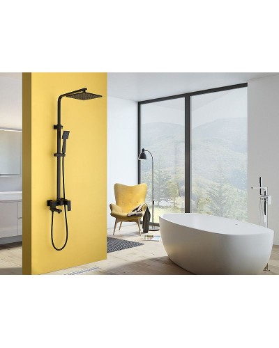 Душевая система Abber Daheim AF8216B Черная матовая
