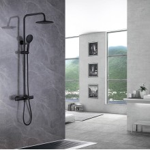 Душевая система Abber Thermostat AF8516B Черная матовая