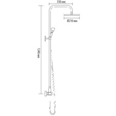 Душевая система 210 мм Bronze De Luxe Windsor 10120R