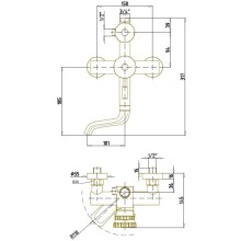 Душевая система Bronze De Luxe Windsor 10120DF