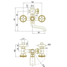 Душевая система Bronze De Luxe Royal 10121F