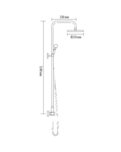 Душевая система Bronze De Luxe Royal 10121DF