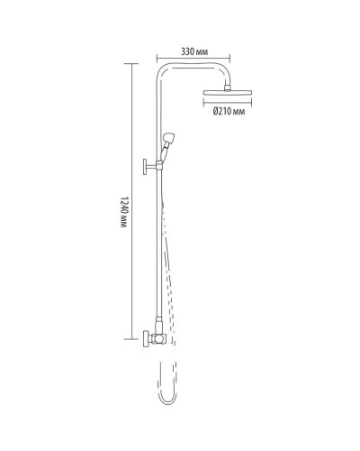 Душевая система Bronze De Luxe Royal 10118R