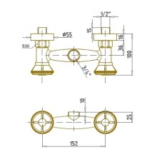 Душевая система Bronze De Luxe Royal 10118R