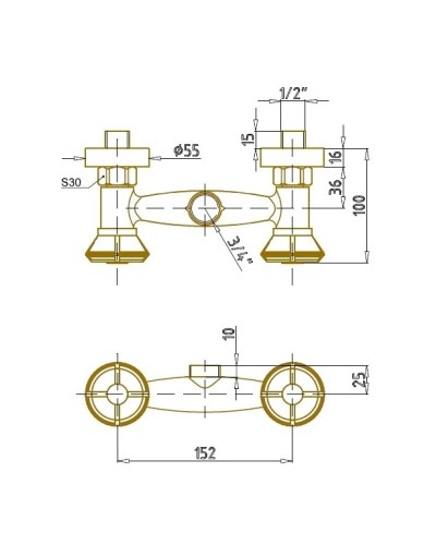Душевая система Bronze De Luxe Royal 10118F