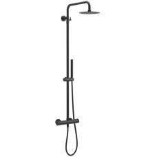 Душевая система Excellent Pi Rain Termo Round ARAC.SY.107BL с термостатом Черная матовая