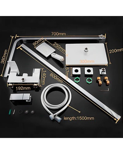 Душевая система Gappo G2407-30 Хром Белый