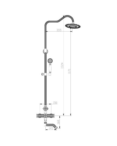Душевая система ZorG Antic A 403DS-SL Серебро