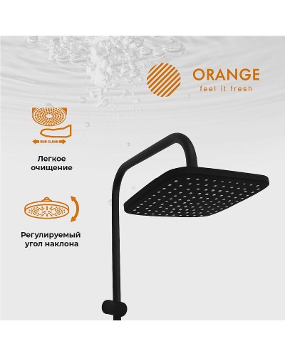 Душевая система Orange O-Shower OW04b Черная матовая