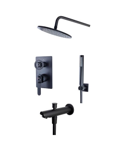 Душевая система Bronze de Luxe 1760'S Loft 6630SB Чёрная матовая