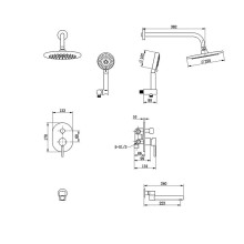 Душевая система Bronze de Luxe Scandi 14582W Белая