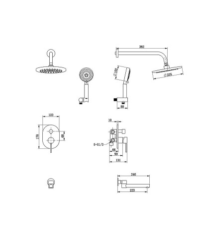 Душевая система Bronze de Luxe Scandi 14582W Белая