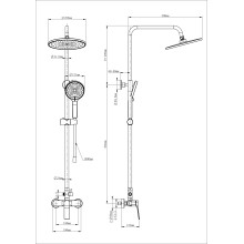 Душевая система WONZON & WOGHAND, Хром (WW-B3200-CR)