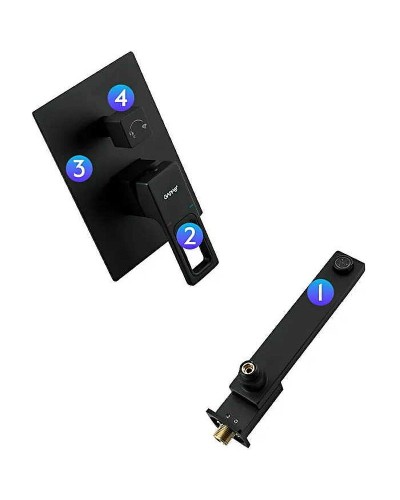 Душевая система Gappo G7117-6 Черная матовая