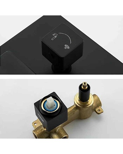 Душевая система Gappo G7117-6 Черная матовая