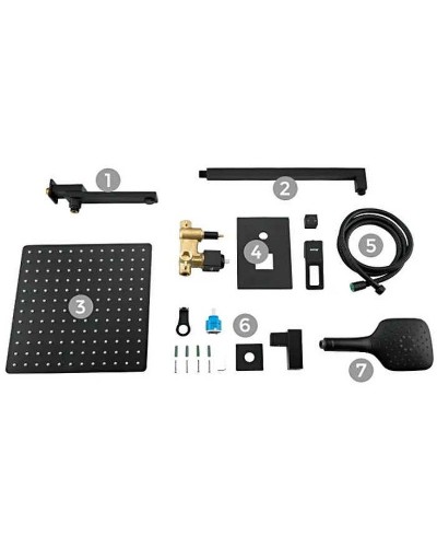 Душевая система Gappo G7117-6 Черная матовая