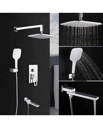 Душевая система Gappo Futura G7117-8 Белый Хром