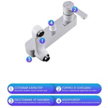 Душевая система Gappo G02-8 G2402-8 Белая Хром