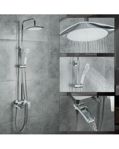 Душевая система Gappo G48 G2448-8 Белая Хром