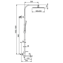 Душевая система Gappo G83 G2483 Хром