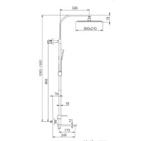 Душевая система Gappo G83 G2483-8 Белая Хром