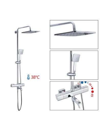 Душевая система Gappo G91 G2491 с термостатом Хром