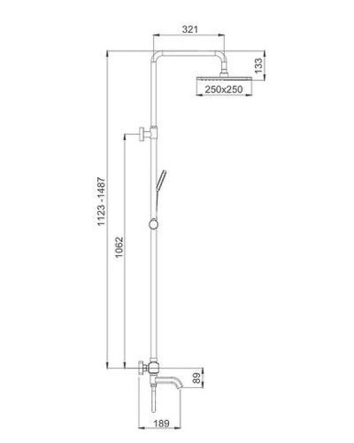Душевая система Gappo G91 G2491 с термостатом Хром