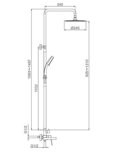 Душевая система Gappo G99-30 G2499-30 Сатин