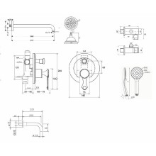 Душевая система Bronze de Luxe Yasmina NT800/B03 Хром