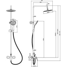Душевая система Rossinka RS45-45 Хром