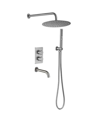 Душевая система Allen Brau Priority 5.31014-BN с термостатом Никель брашированный