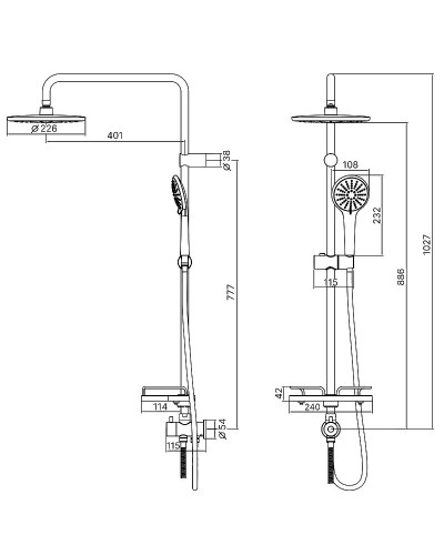 Душевая система Lemark Bronx LM3788GM Графит