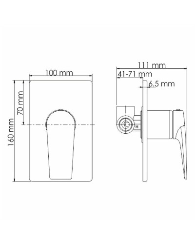 Душевая система WasserKRAFT А66181 Черный глянец