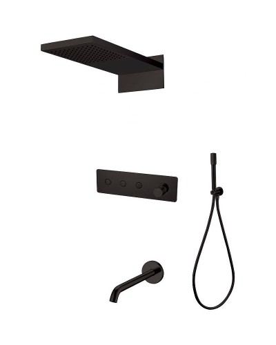 Душевая система Boheme Fusion 130-2-B Черная матовая