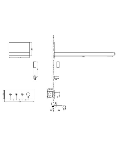 Душевая система Boheme Fusion 130-2-CR Хром