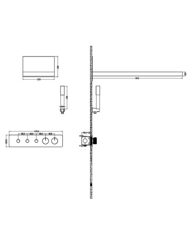 Душевая система Boheme Fusion 131-G с термостатом Золото