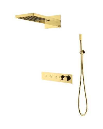 Душевая система Boheme Fusion 131-G с термостатом Золото