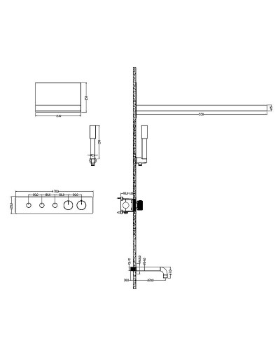 Душевая система Boheme Fusion 131-2-CR с термостатом Хром