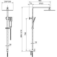 Душевая система Koller Pool Neon NNSD200 Хром