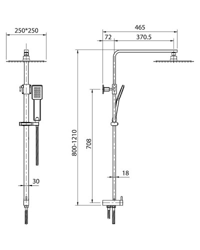 Душевая система Koller Pool Neon NNSD200 Хром