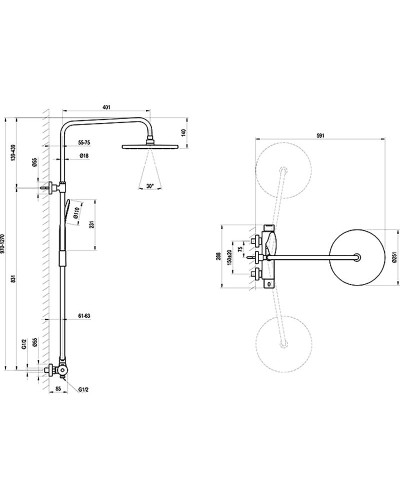 Душевая система Ravak DS X07P643 Хром