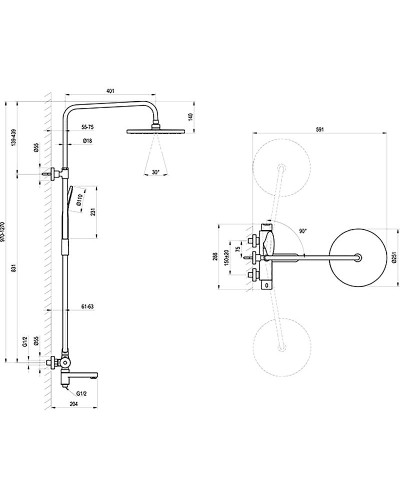 Душевая система Ravak DS X07P642 Хром