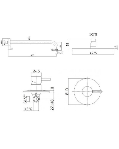 Душевая система Paffoni Light KITLIG011CR Хром