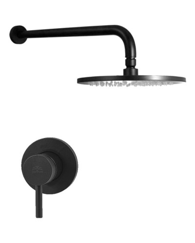 Душевая система Paffoni Light KITLIG011NOKING Черная матовая