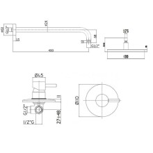 Душевая система Paffoni Light KITLIG011NOKING Черная матовая