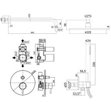 Душевая система Paffoni Light KITLIG015BO Белая матовая