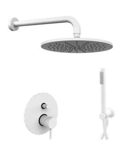 Душевая система Paffoni Light KITLIG015BOKING Белая матовая